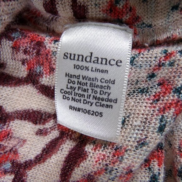 Sundance Josette100% Linen Blouse Top Asymmetrical Boho Marakshprt Size M #650 - Picture 10 of 10